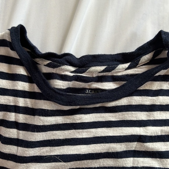 J. Crew Striped T shirt- Navy Blue - Picture 2 of 4
